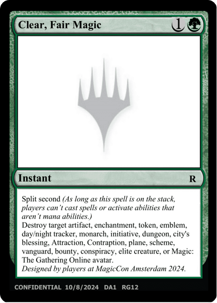 Clear, Fair Magic — Unknown Event — Magic: The Gathering