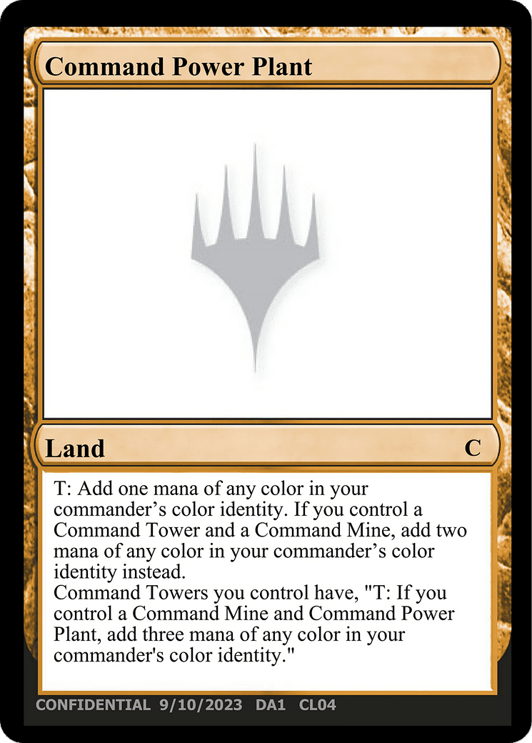 Command Power Plant — Unknown Event — Magic: The Gathering