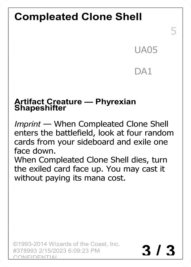 Compleated Clone Shell — Unknown Event — Magic: The Gathering