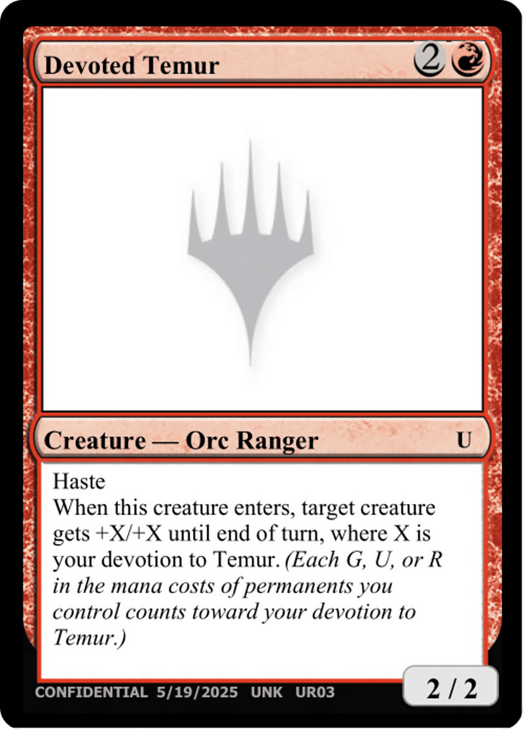 Devoted Temur — Unknown Event — Magic: The Gathering