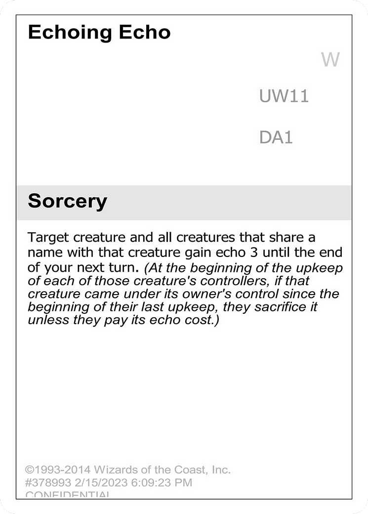 Echoing Echo — Unknown Event — Magic: The Gathering