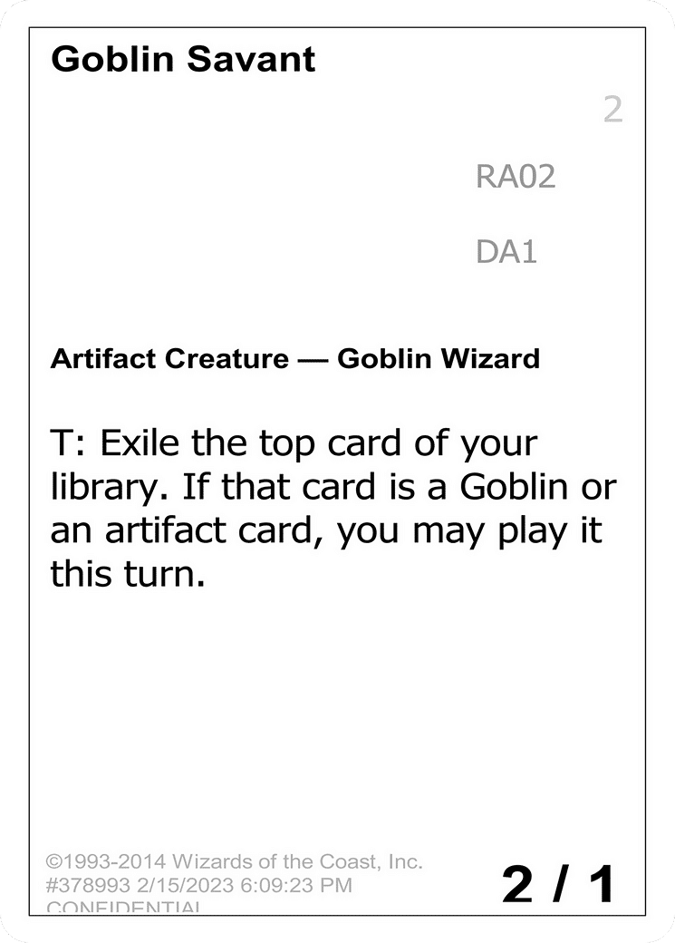 Goblin Savant — Unknown Event — Magic: The Gathering