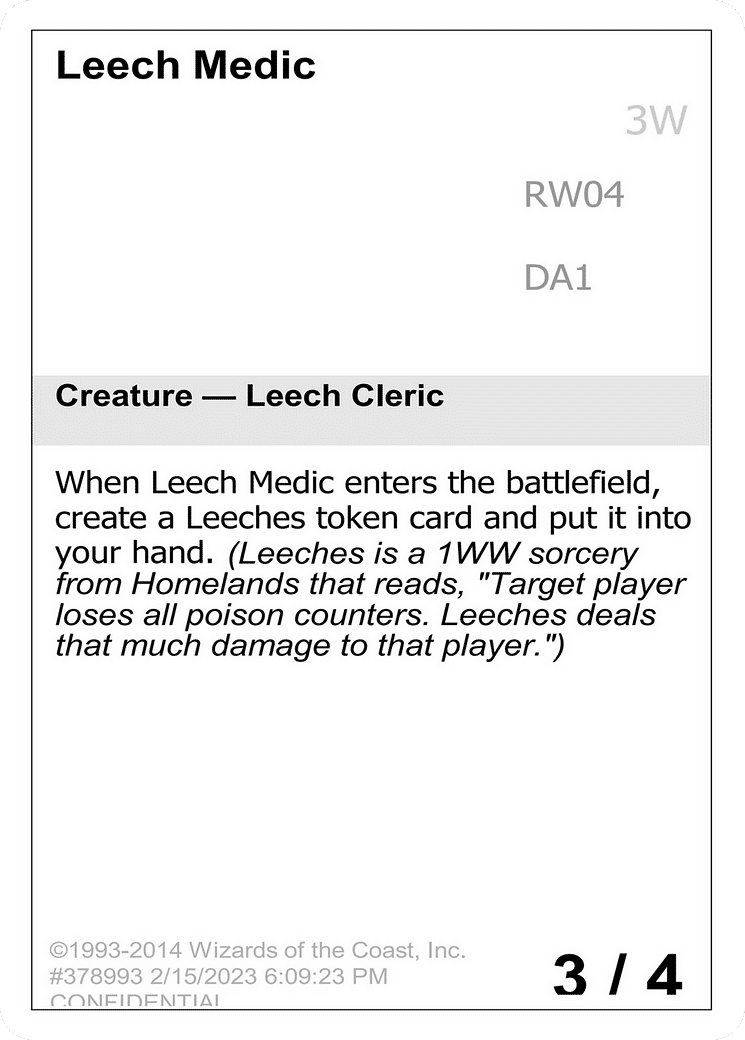 Leech Medic — Unknown Event — Magic: The Gathering
