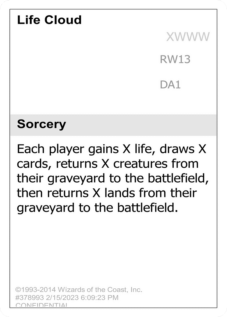 Life Cloud — Unknown Event — Magic: The Gathering