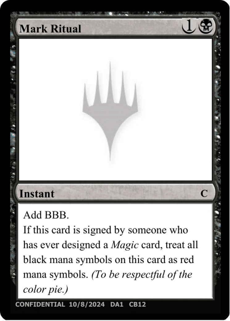 Mark Ritual — Unknown Event — Magic: The Gathering
