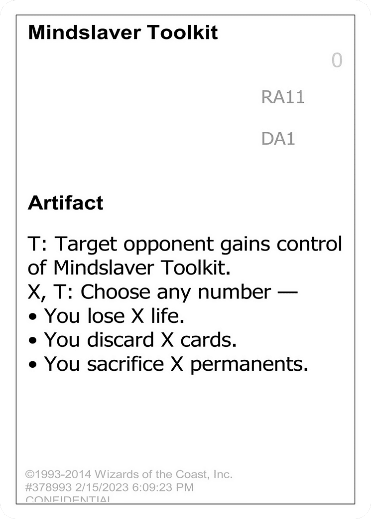 Mindslaver Toolkit — Unknown Event — Magic: The Gathering