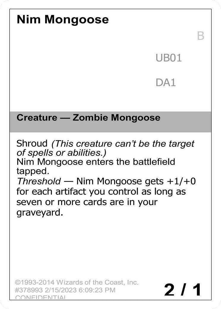 Nim Mongoose — Unknown Event — Magic: The Gathering