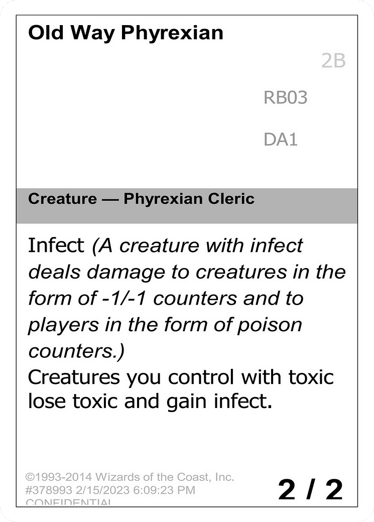 Old Way Phyrexian — Unknown Event — Magic: The Gathering
