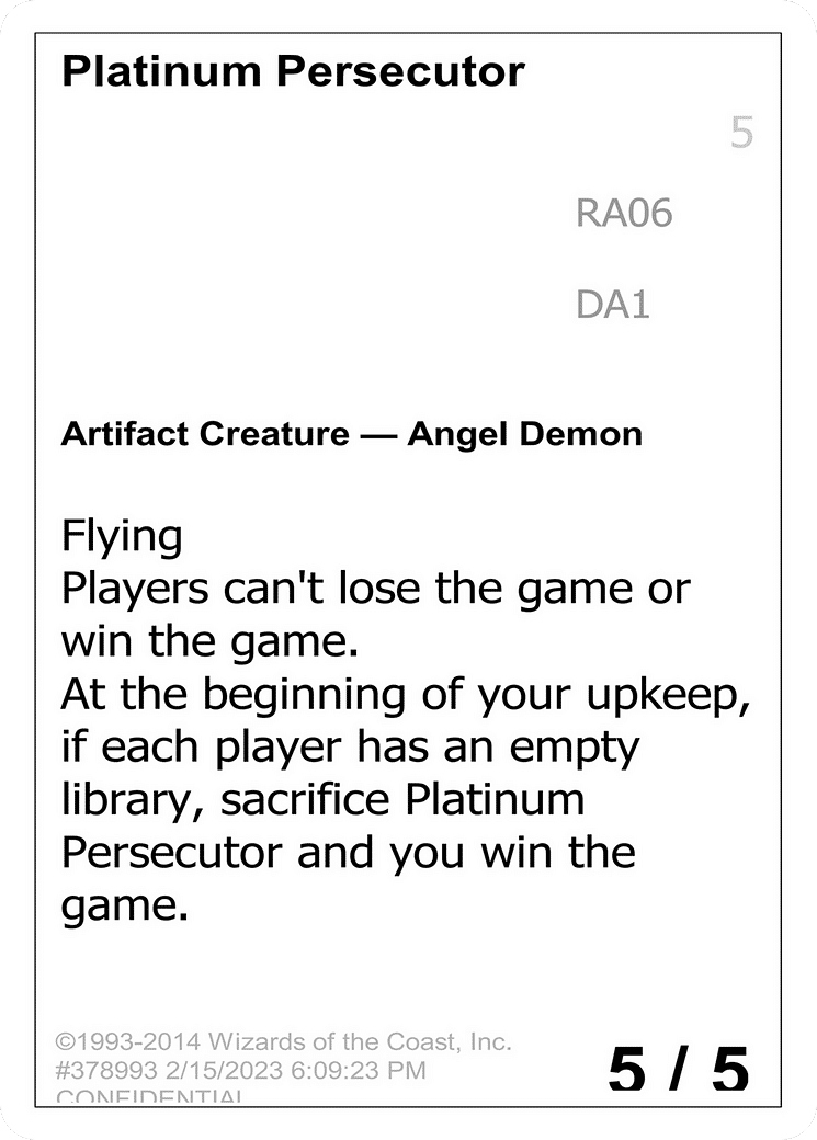 Platinum Persecutor — Unknown Event — Magic: The Gathering