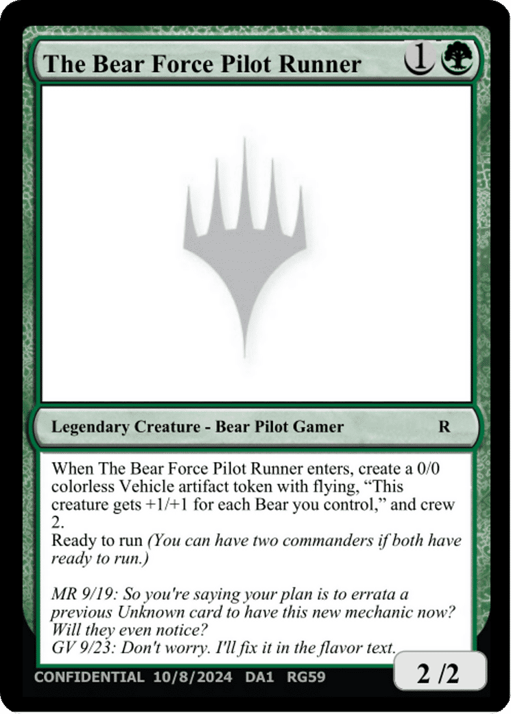 The Bear Force Pilot Runner — Unknown Event — Magic: The Gathering