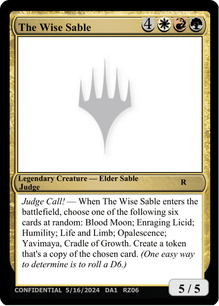 The Wise Sable — Unknown Event — Magic: The Gathering