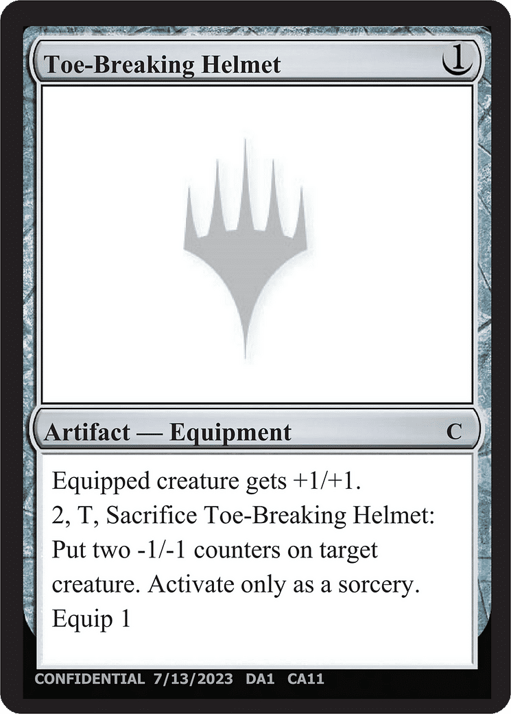 Toe-Breaking Helmet — Unknown Event — Magic: The Gathering
