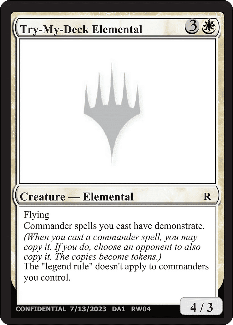 Try-My-Deck Elemental — Unknown Event — Magic: The Gathering