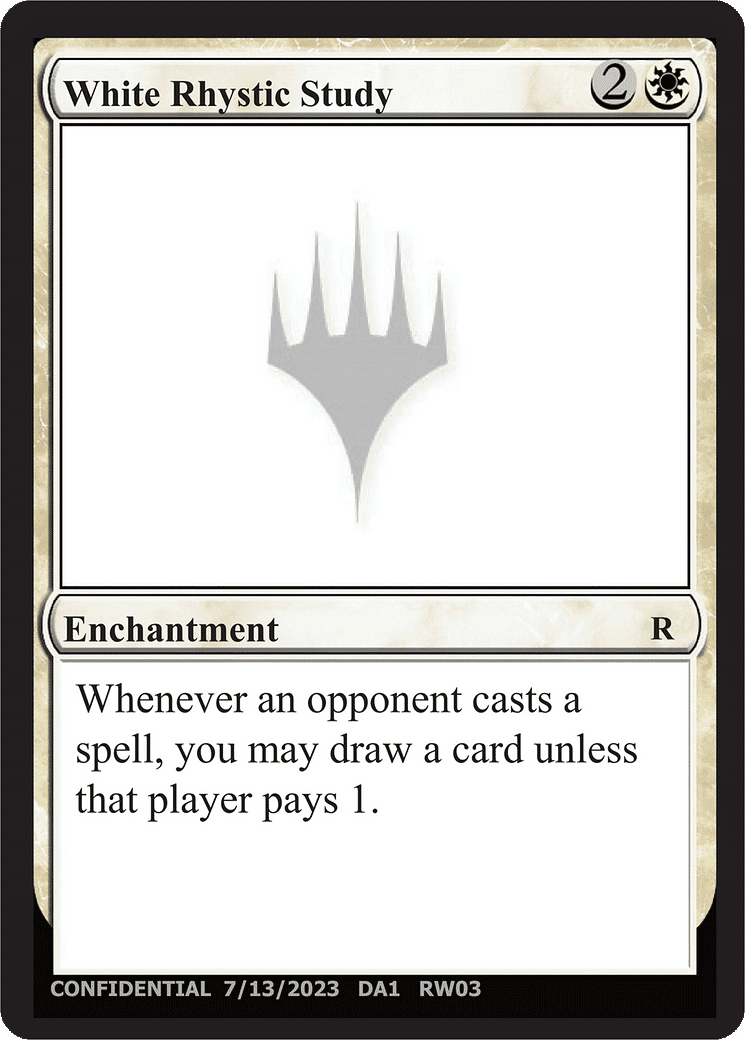 White Rhystic Study — Unknown Event — Magic: The Gathering