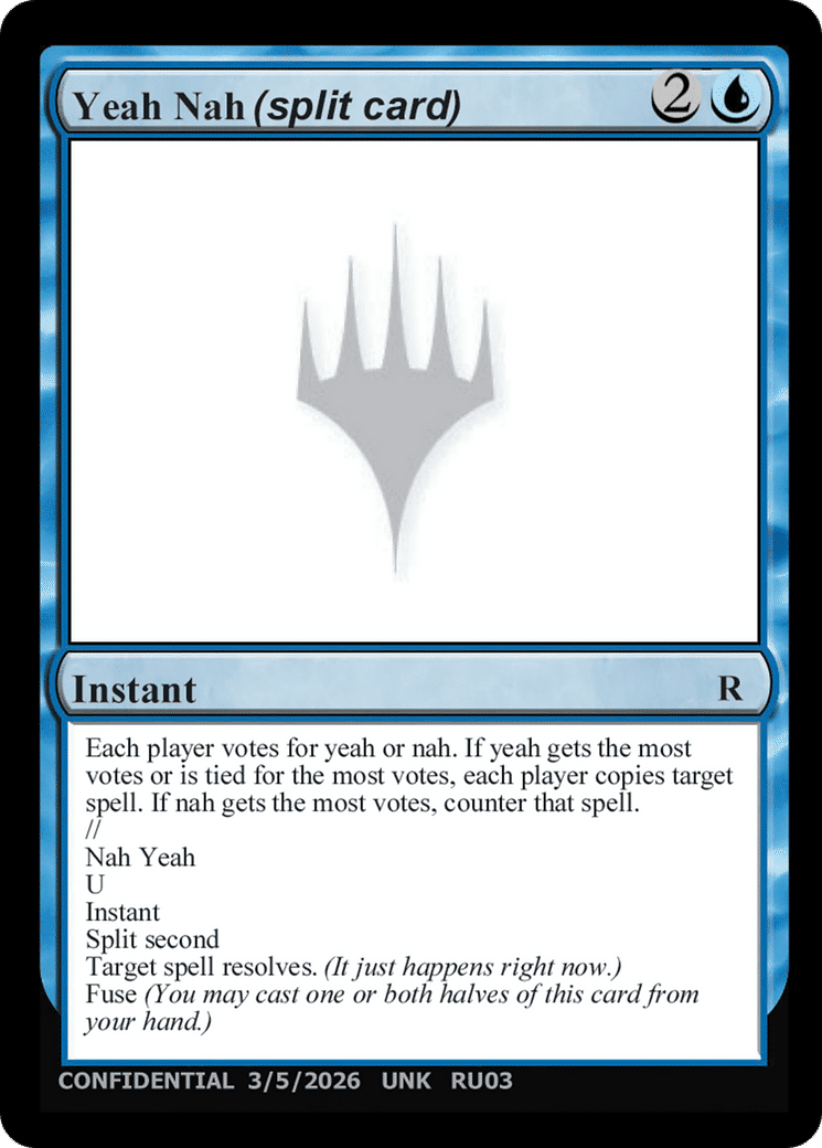Yeah Nah // Nah Yeah — Unknown Event — Magic: The Gathering