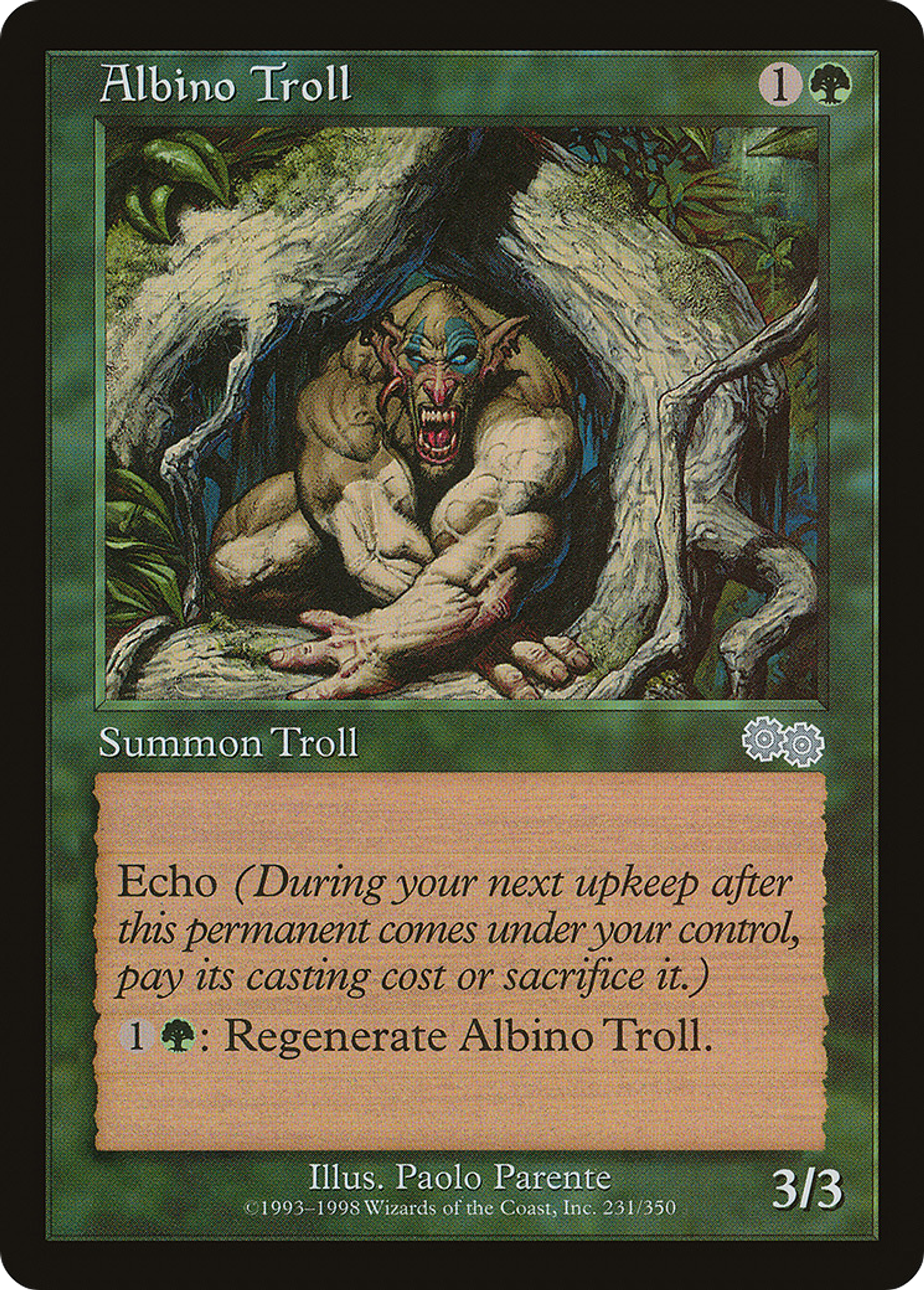 Troll albinos — Urza's Saga — Magic: The Gathering