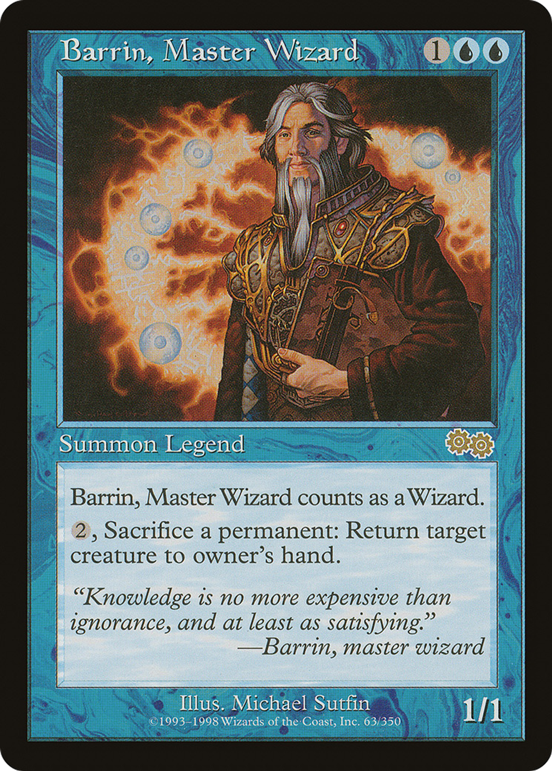Barrin, Master Wizard — Urza's Saga — Magic: The Gathering
