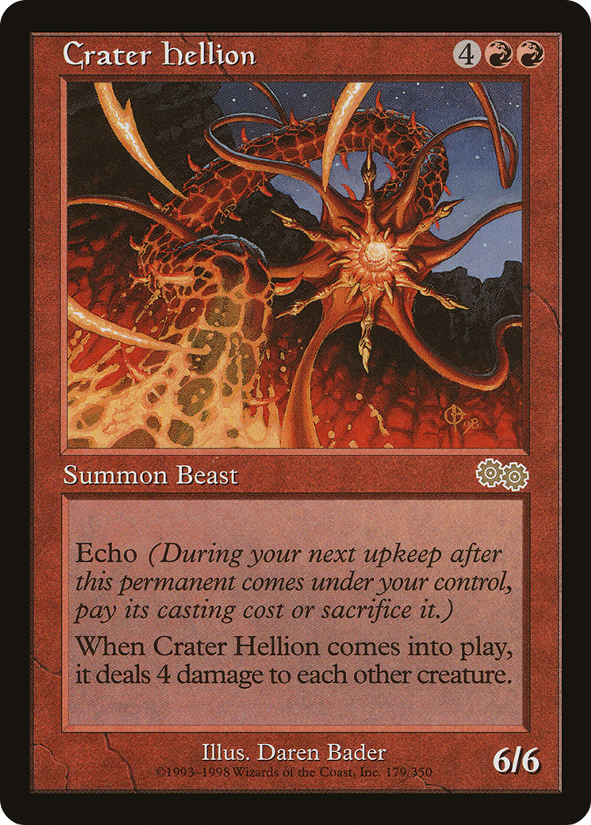 Crater Hellion — Urza's Saga — Magic: The Gathering