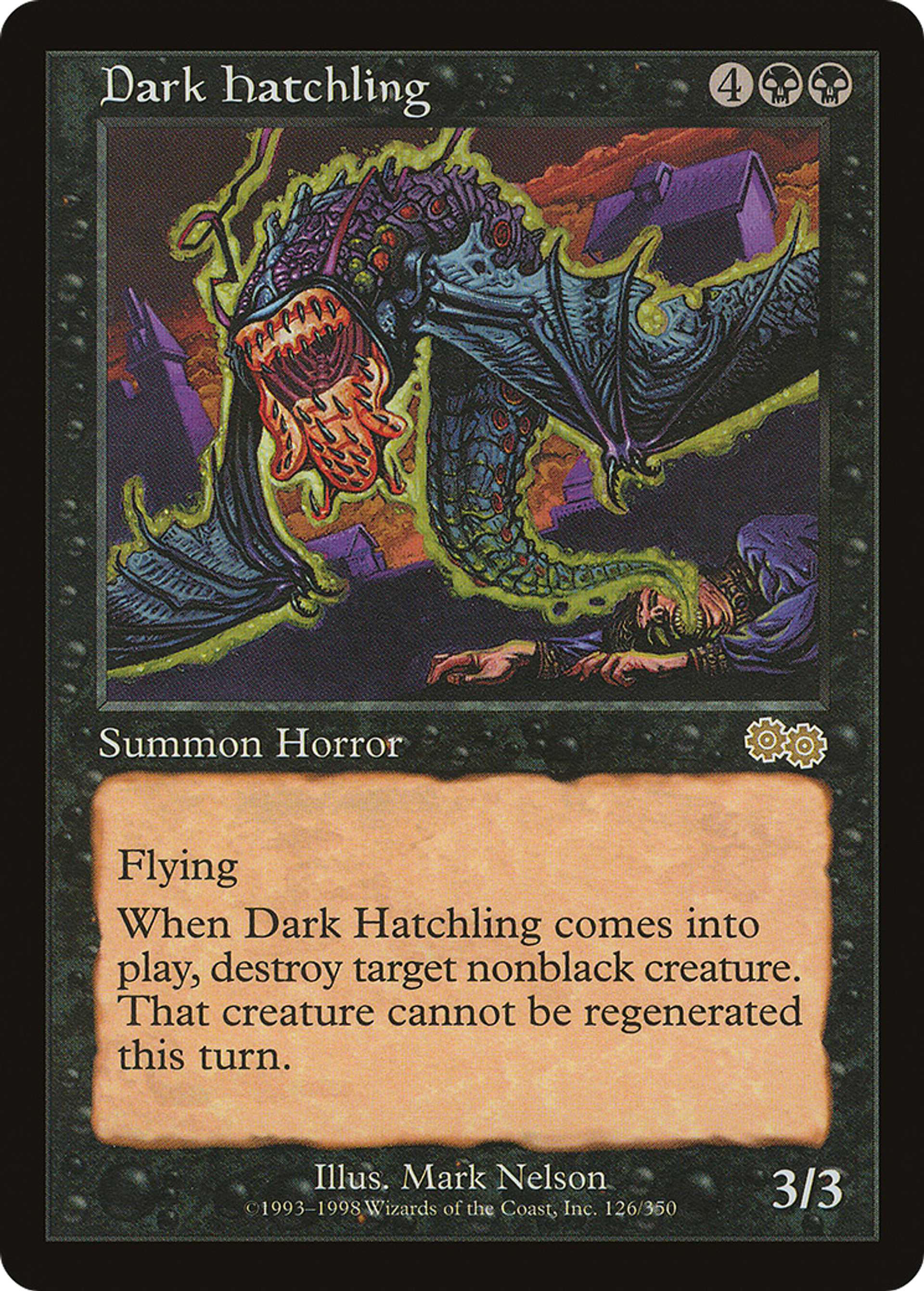 Dark Hatchling — Urza's Saga — Magic: The Gathering