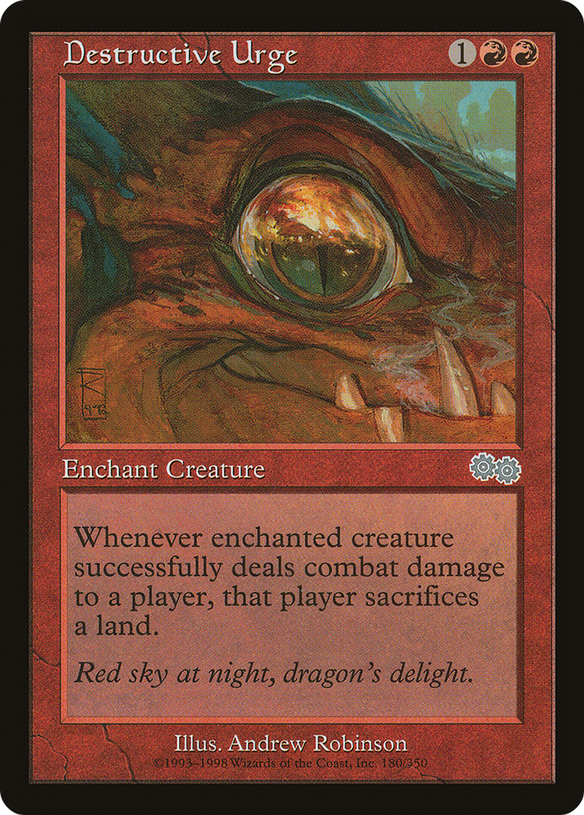 Pulsion destructrice — Urza's Saga — Magic: The Gathering