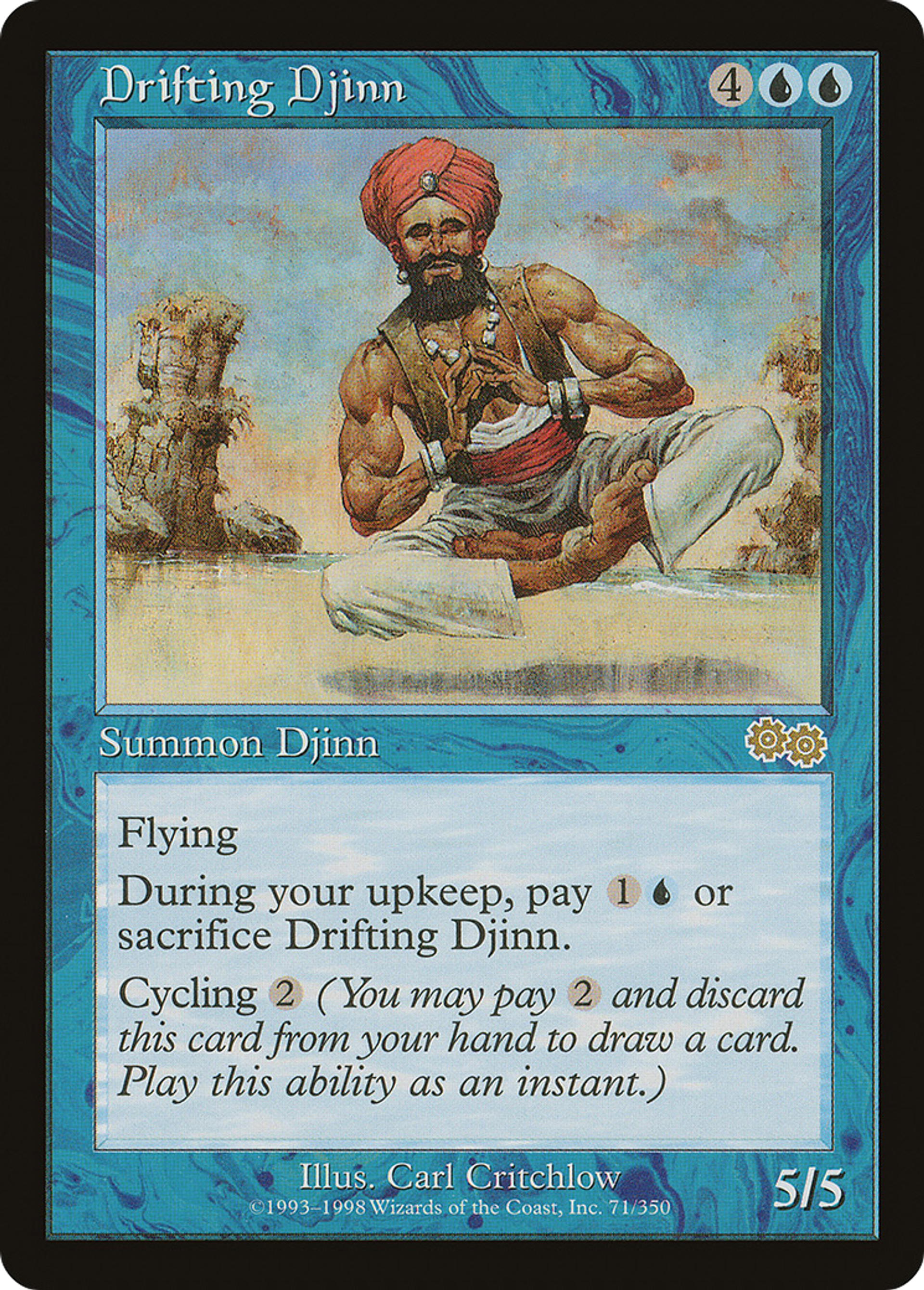 Drifting Djinn — Urza's Saga — Magic: The Gathering