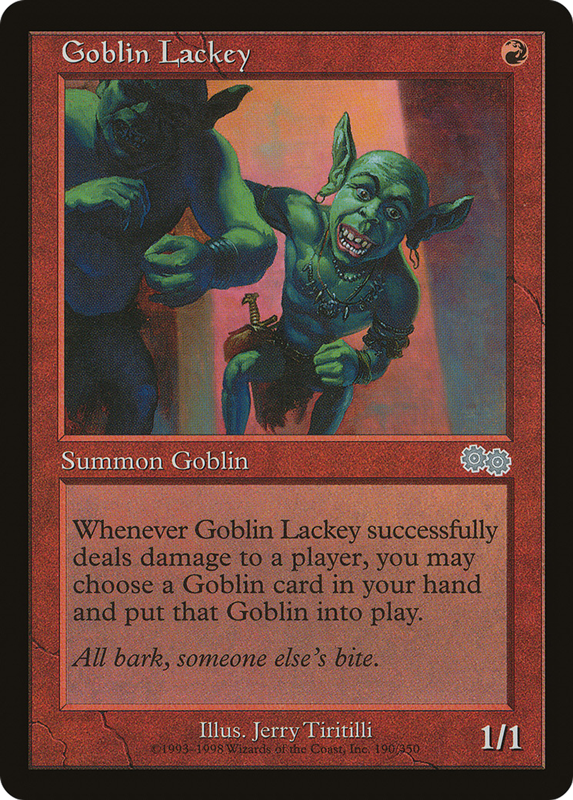 Goblin Lackey — Urza's Saga — Magic: The Gathering