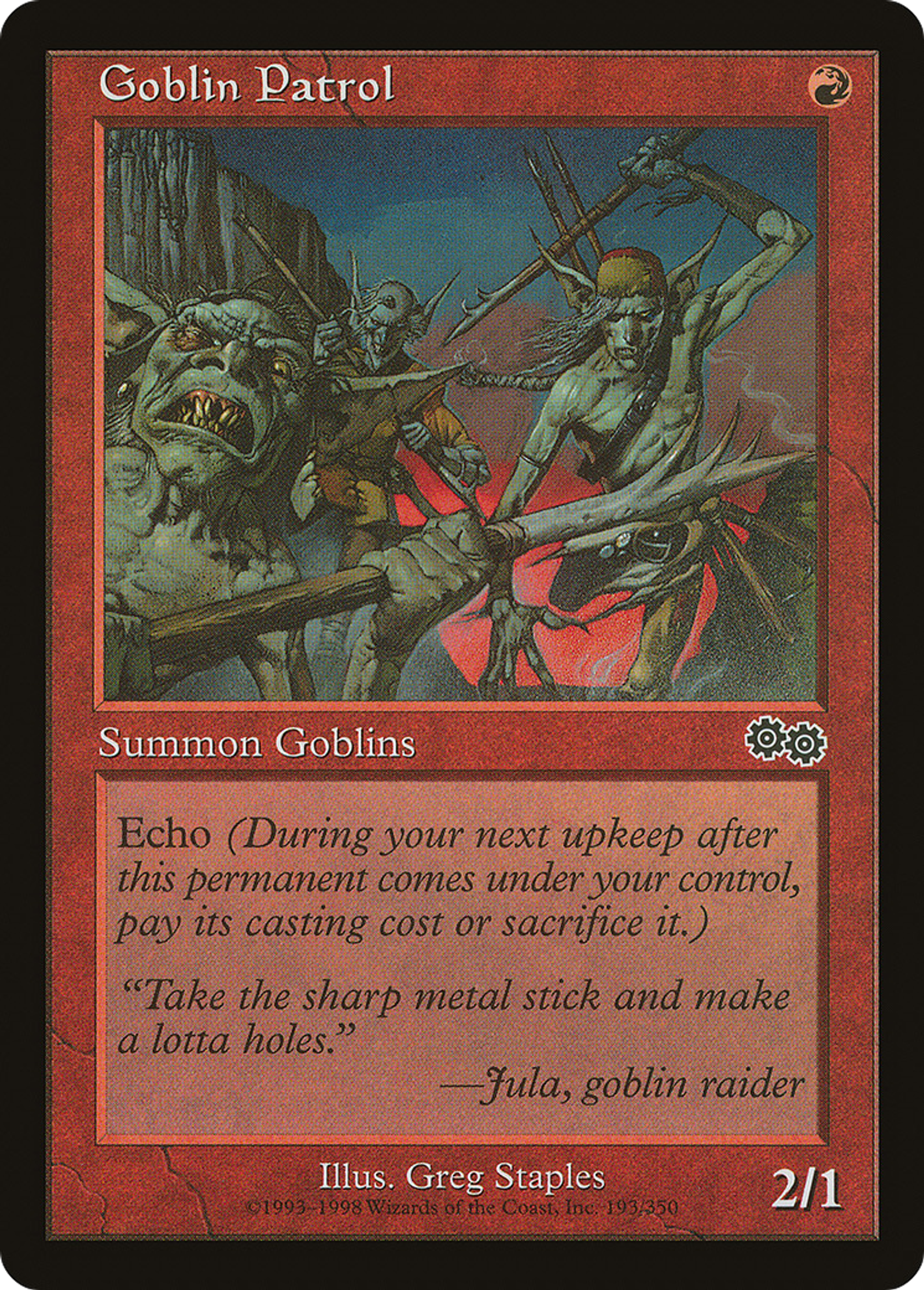 Patrouille gobeline — Urza's Saga — Magic: The Gathering