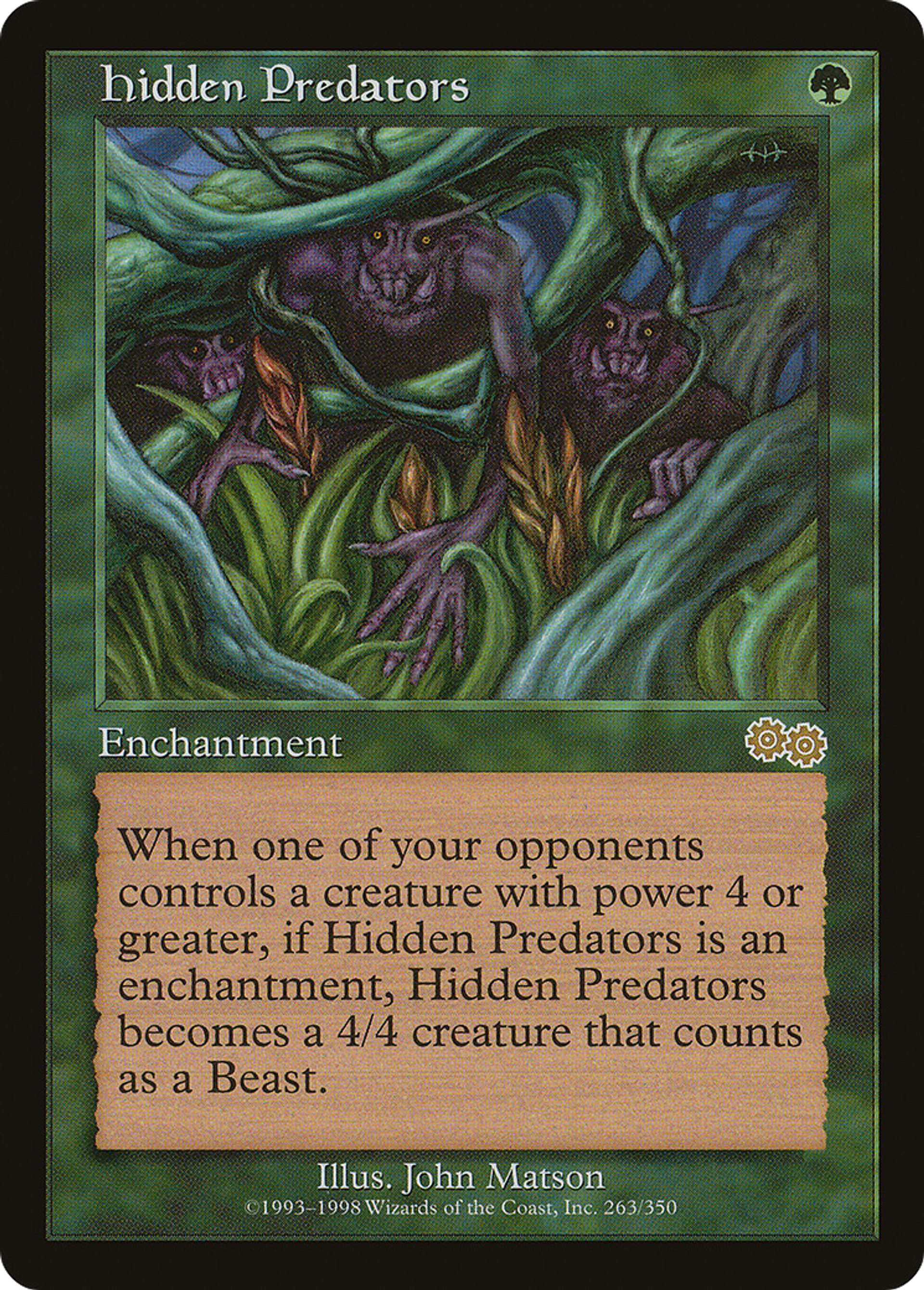 Hidden Predators — Urza's Saga — Magic: The Gathering