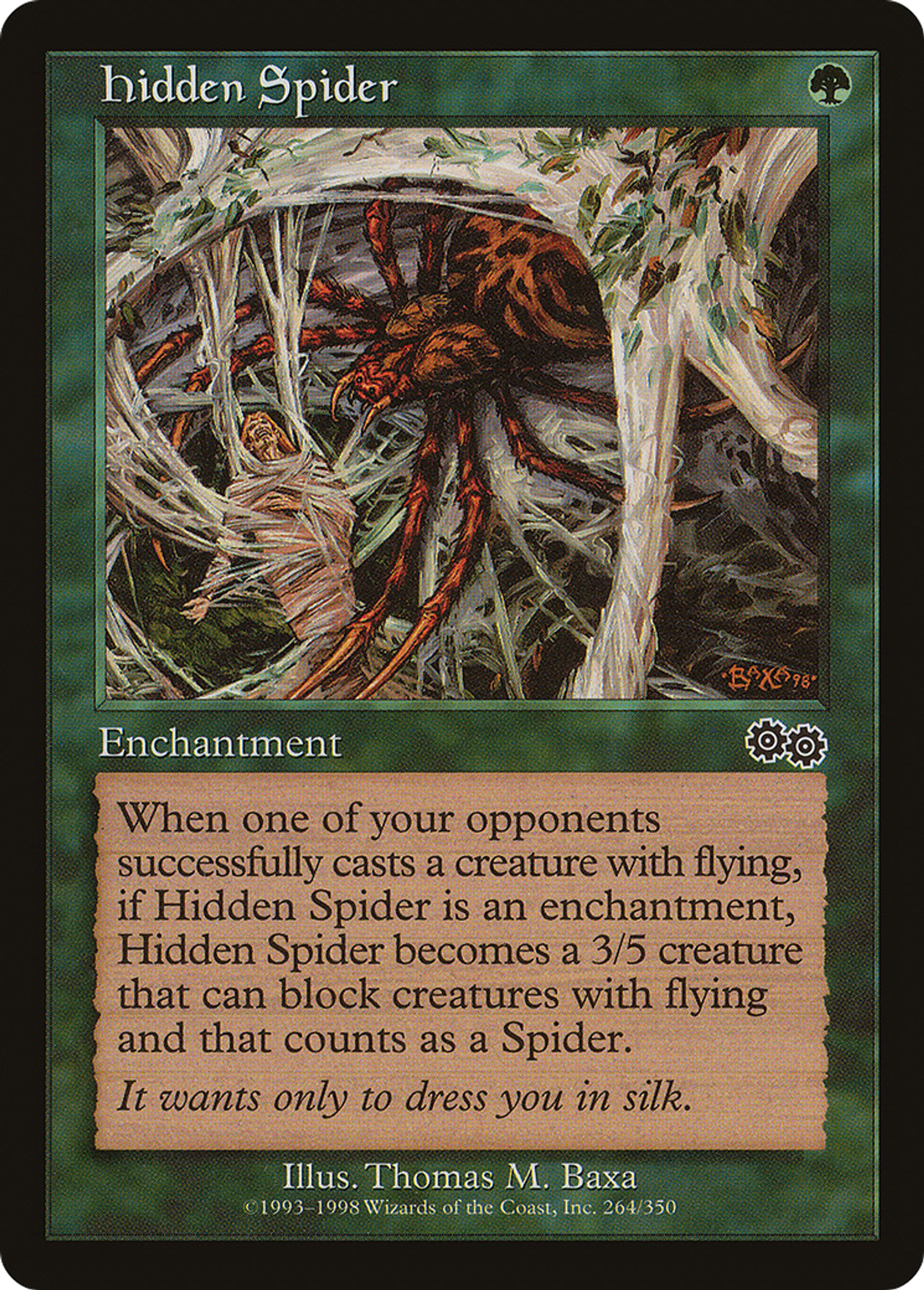 Araignée cachée — Urza's Saga — Magic: The Gathering