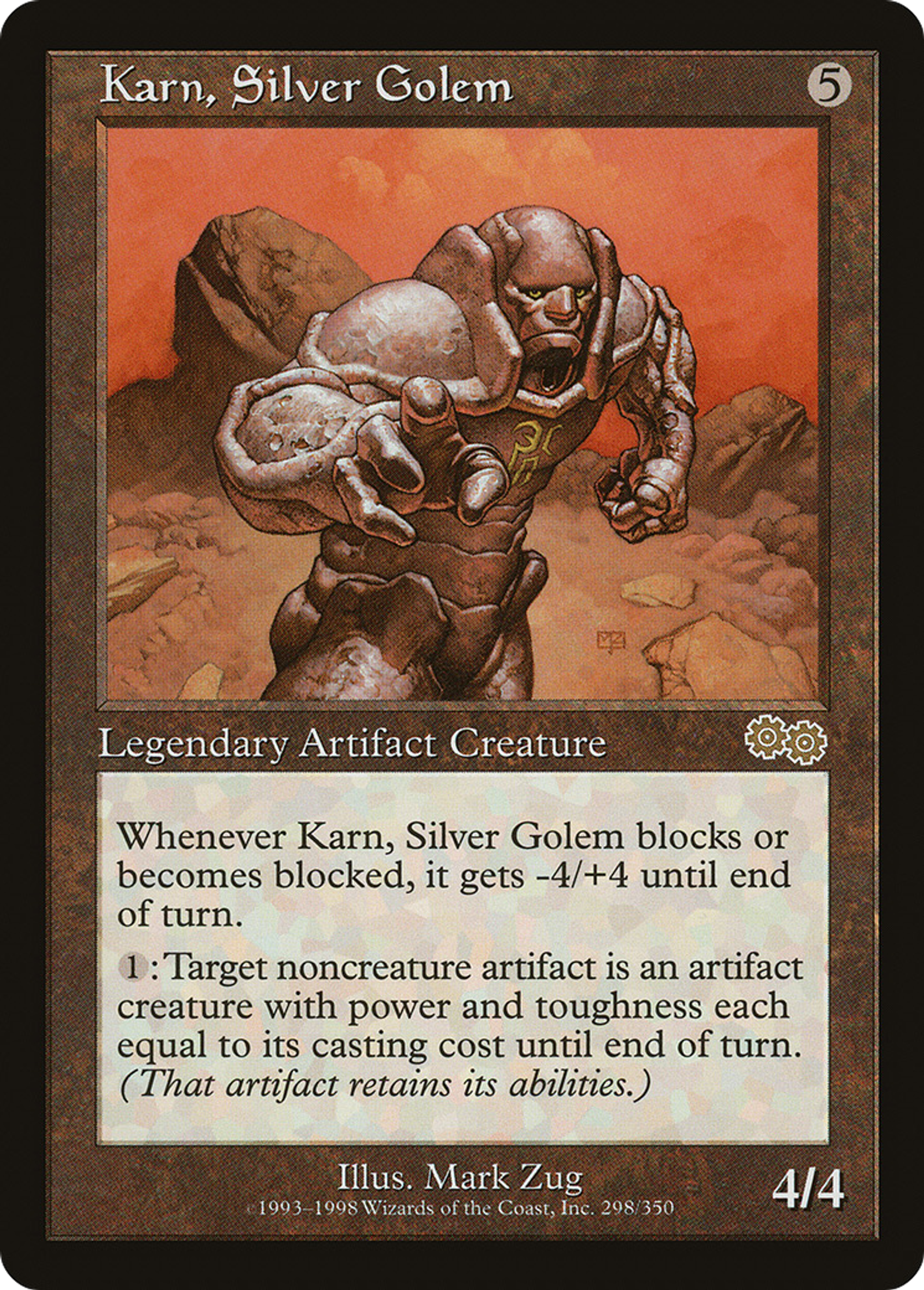 Karn, Silver Golem — Urza's Saga — Magic: The Gathering