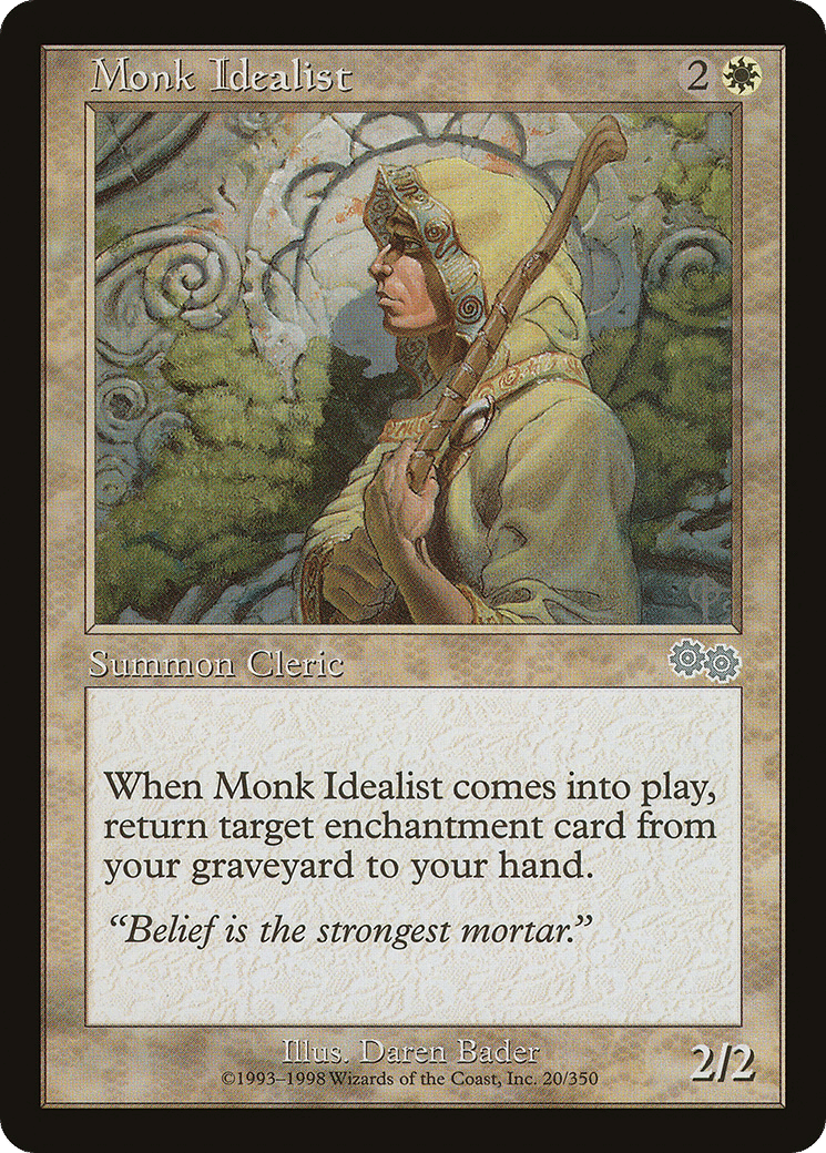 Monk Idealist — Urza's Saga — Magic: The Gathering