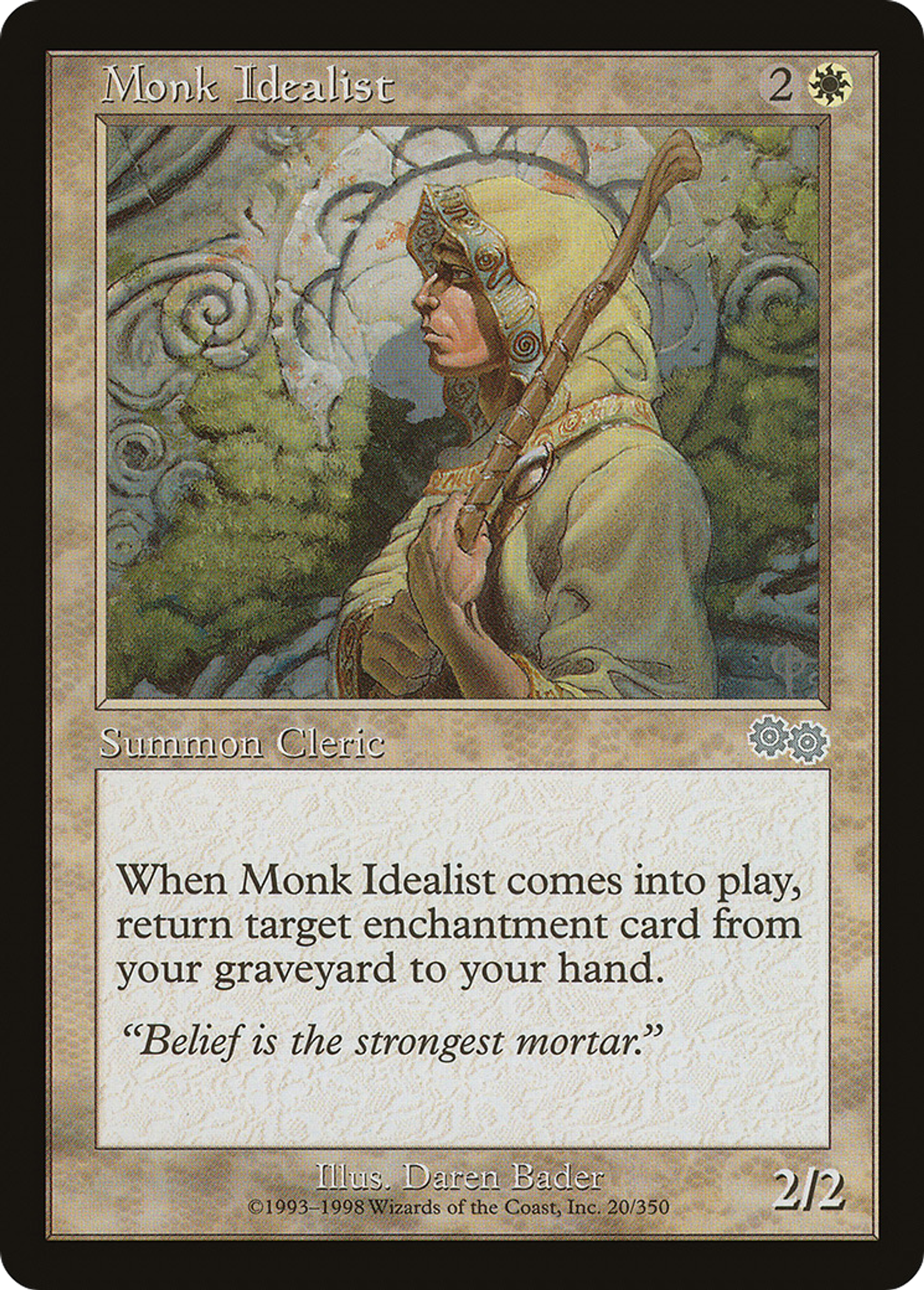 Monk Idealist — Urza's Saga — Magic: The Gathering