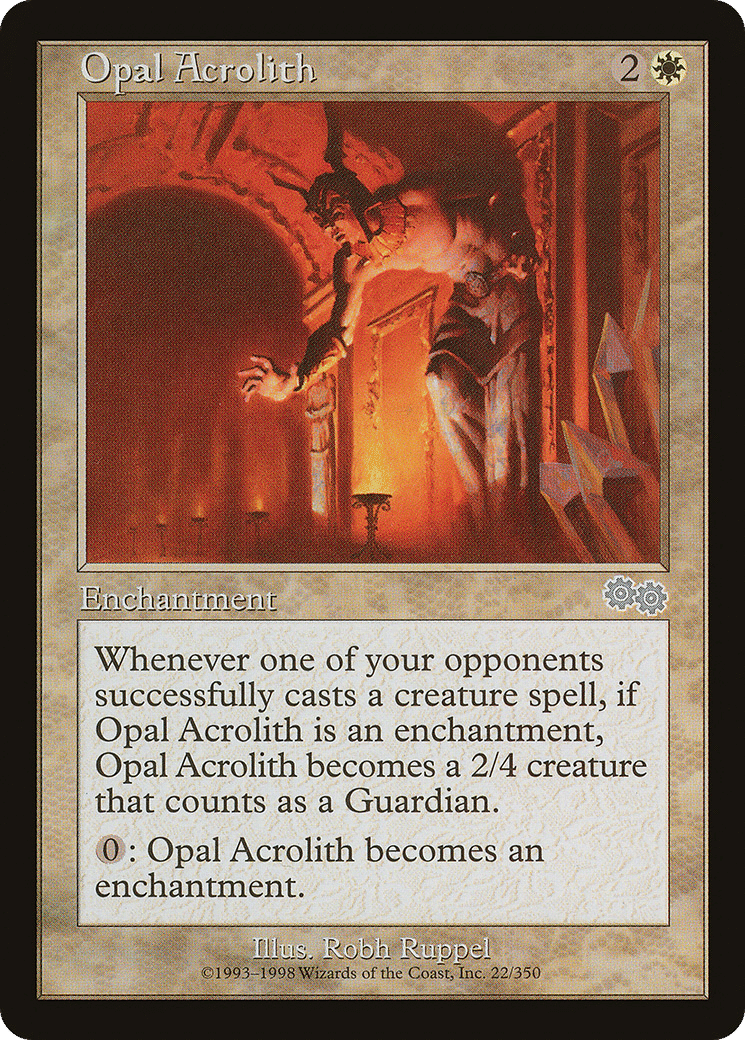 Opal Acrolith — Urza's Saga — Magic: The Gathering