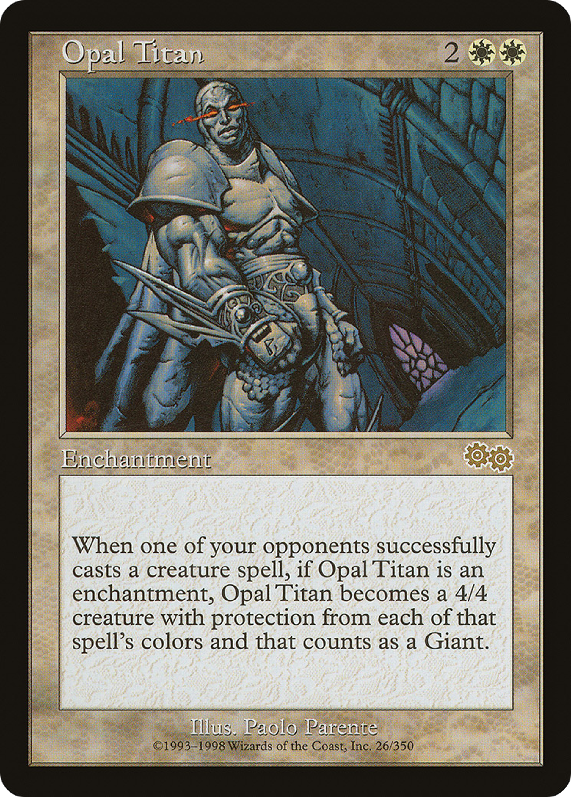 Opal Titan — Urza's Saga — Magic: The Gathering