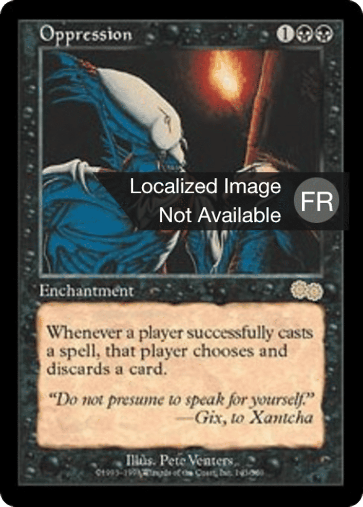 Oppression — Urza's Saga — Magic: The Gathering