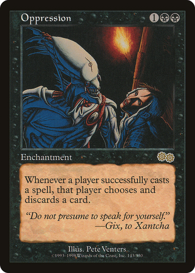 Oppression — Urza's Saga — Magic: The Gathering