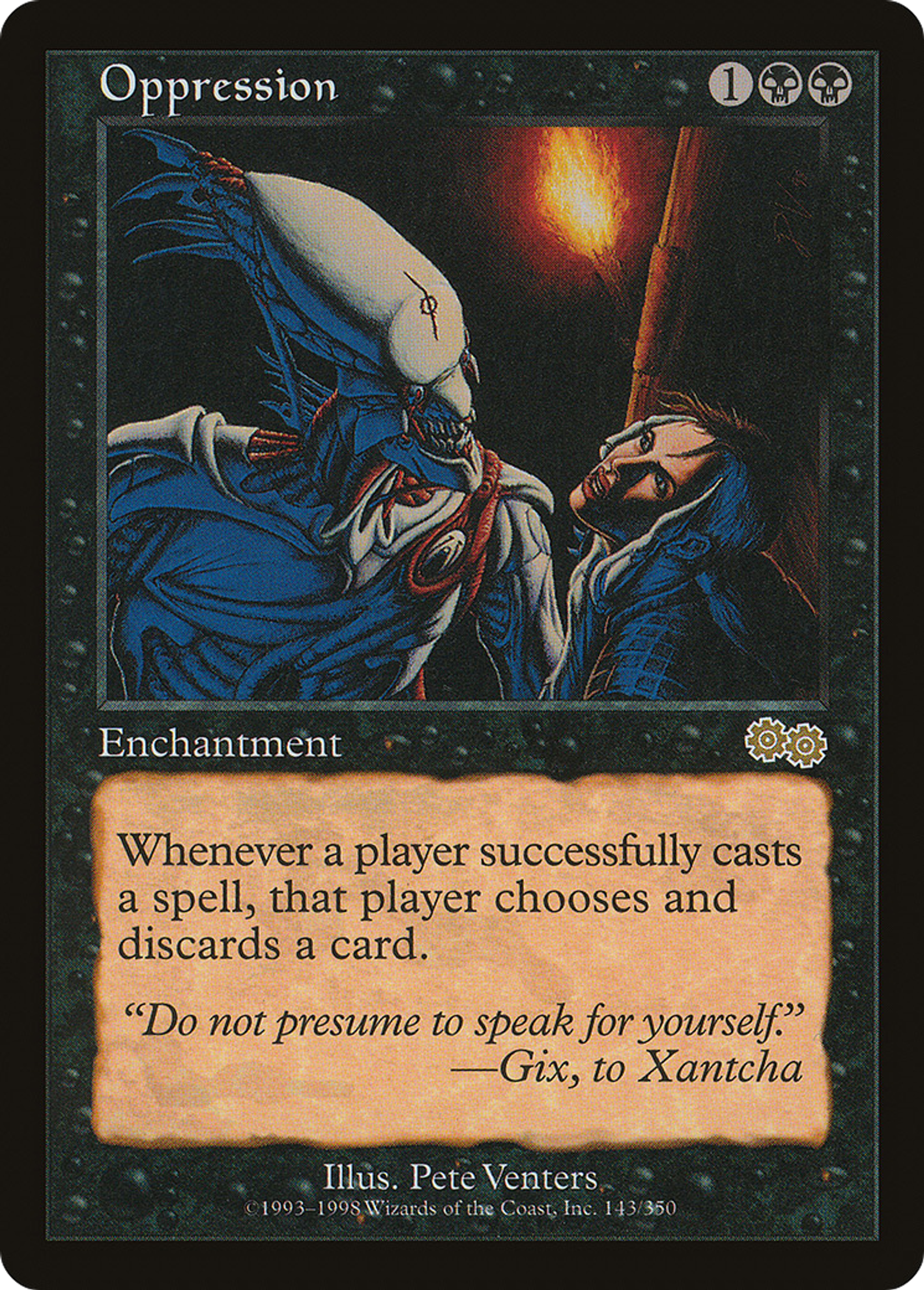 Oppression — Urza's Saga — Magic: The Gathering