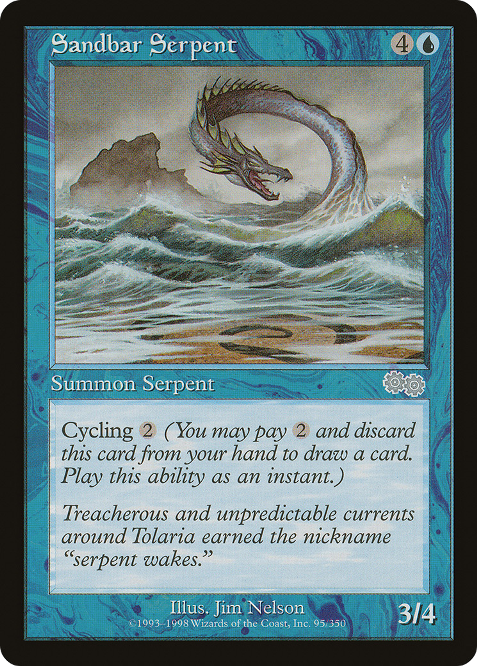 Sandbar Serpent — Urza's Saga — Magic: The Gathering