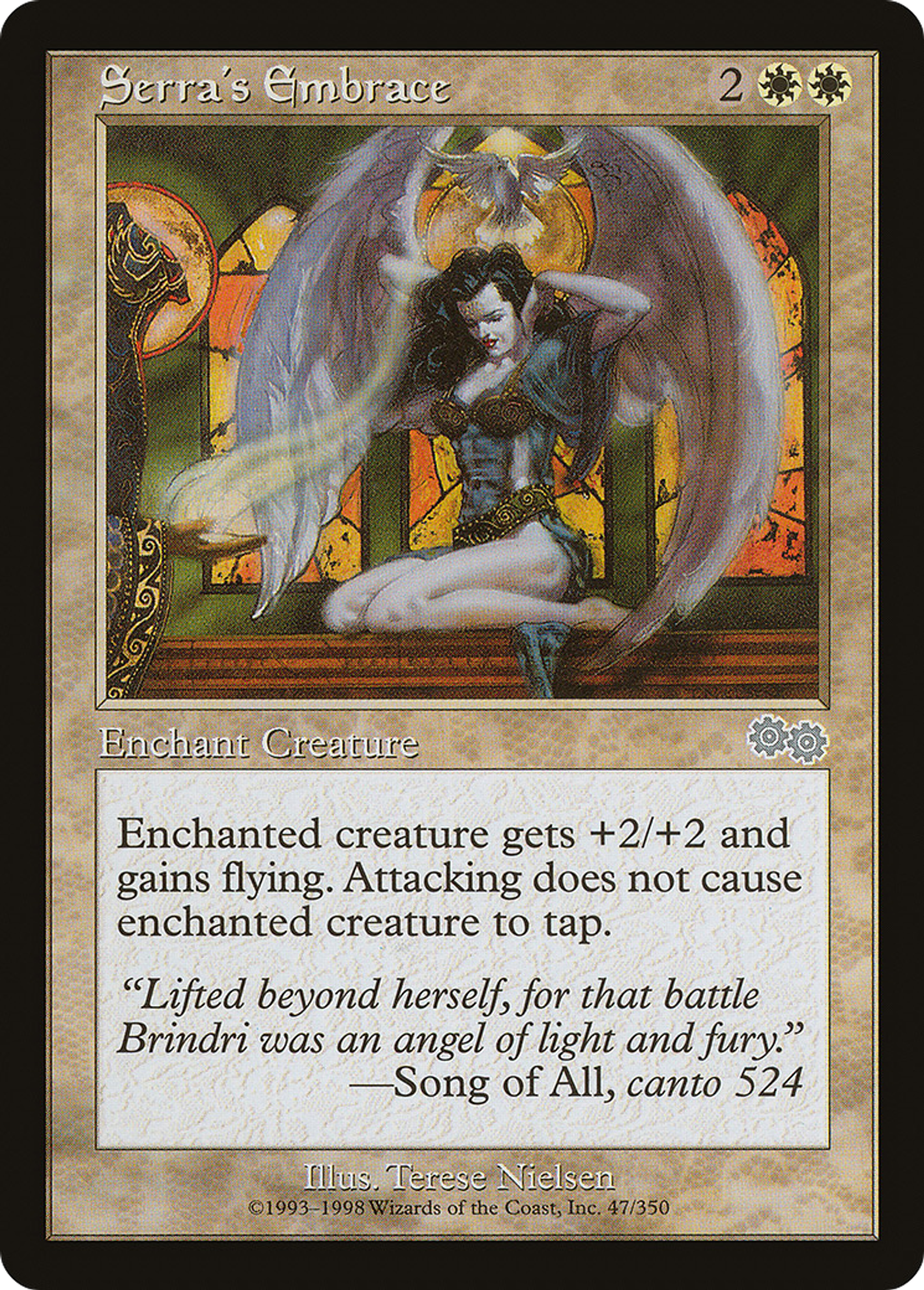 Serra's Embrace — Urza's Saga — Magic: The Gathering