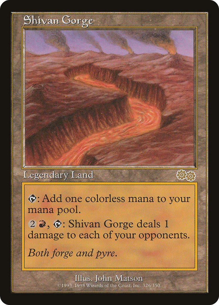 Shivan Gorge — Urza's Saga — Magic: The Gathering