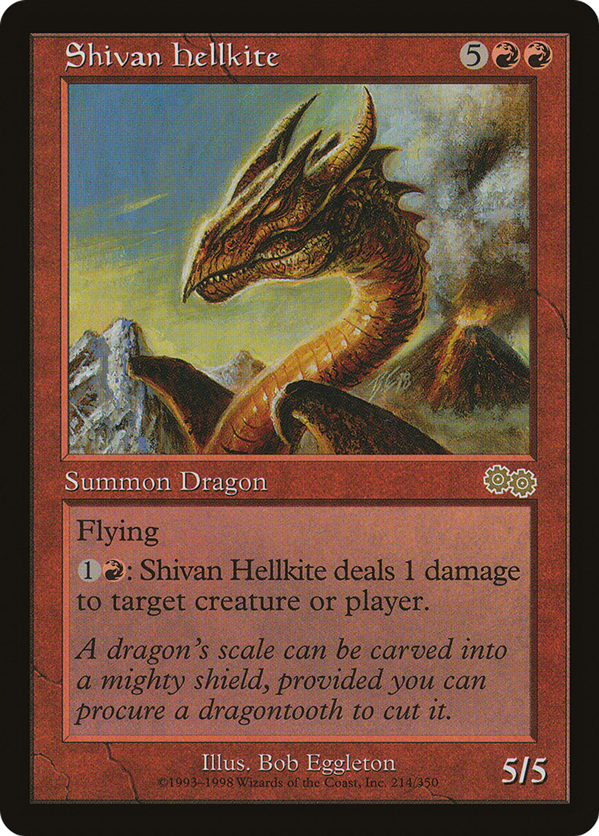 Shivan Hellkite — Urza's Saga — Magic: The Gathering