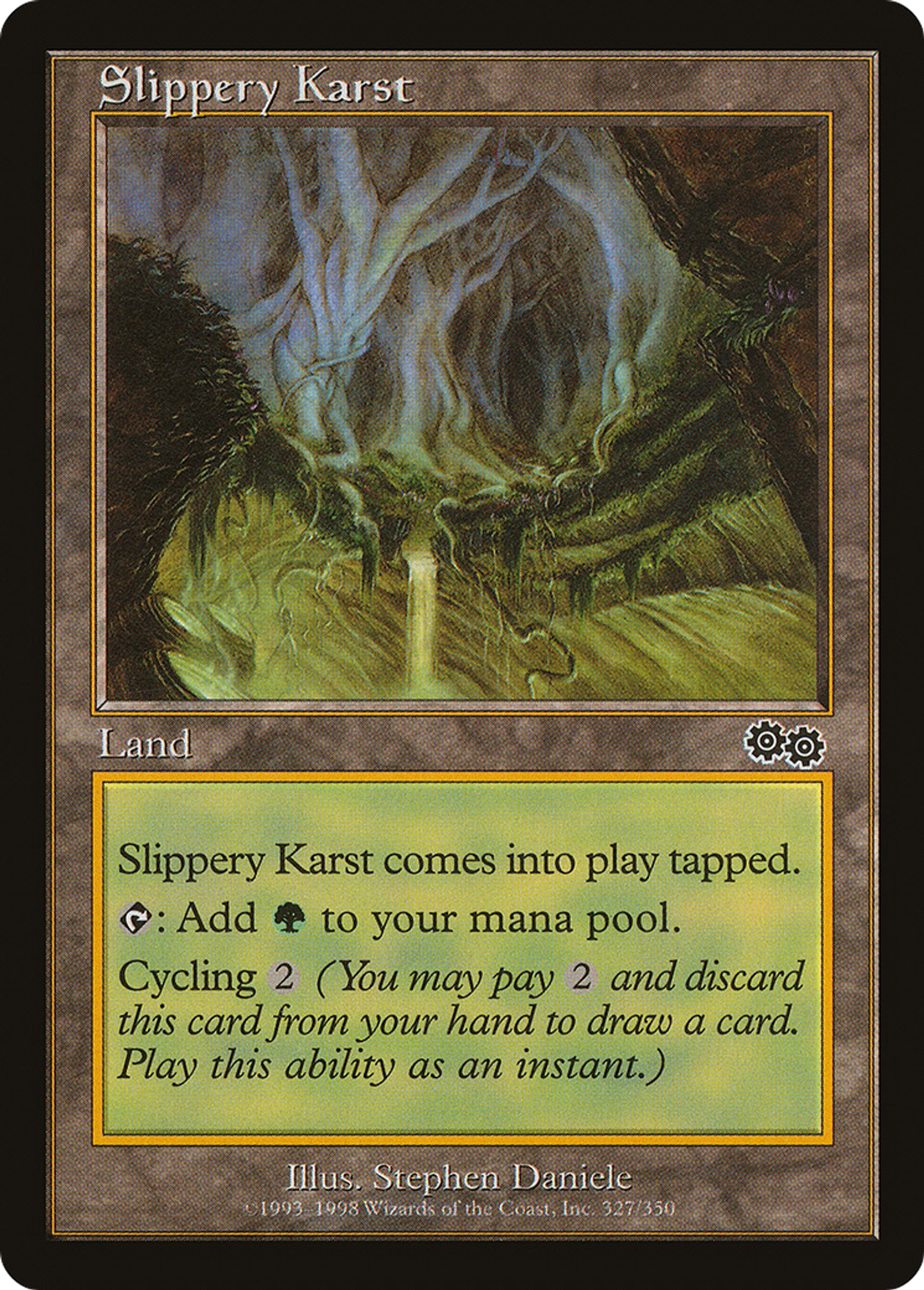 Slippery Karst — Urza's Saga — Magic: The Gathering