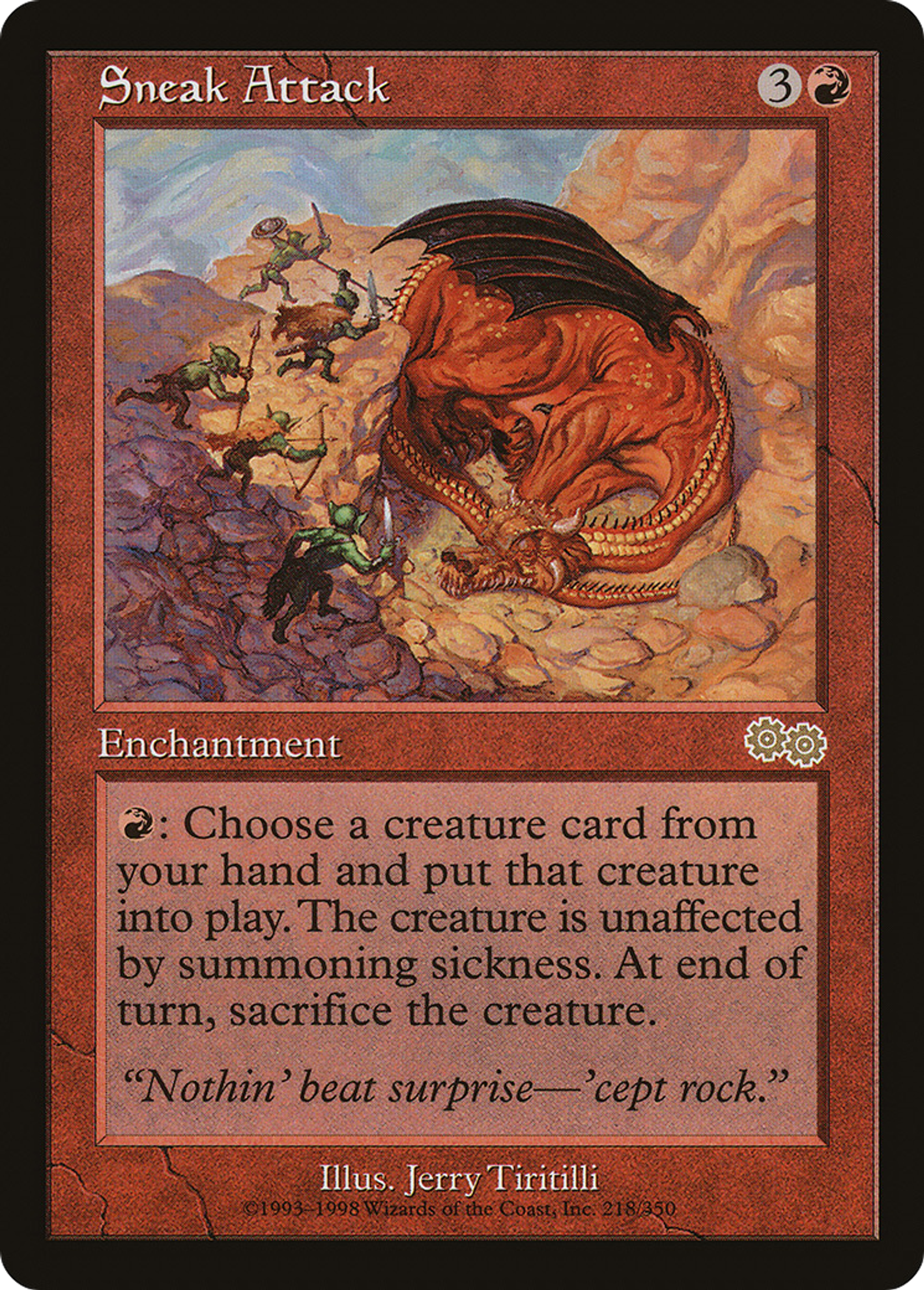 Sneak Attack — Urza's Saga — Magic: The Gathering