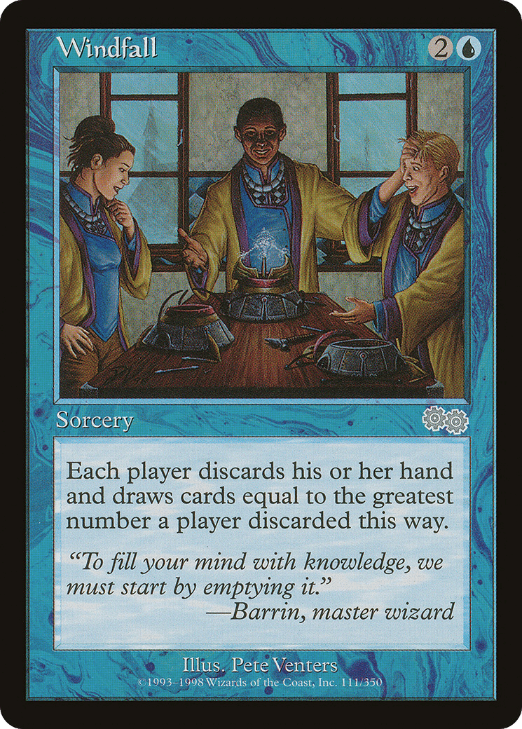 Windfall — Urza's Saga — Magic: The Gathering