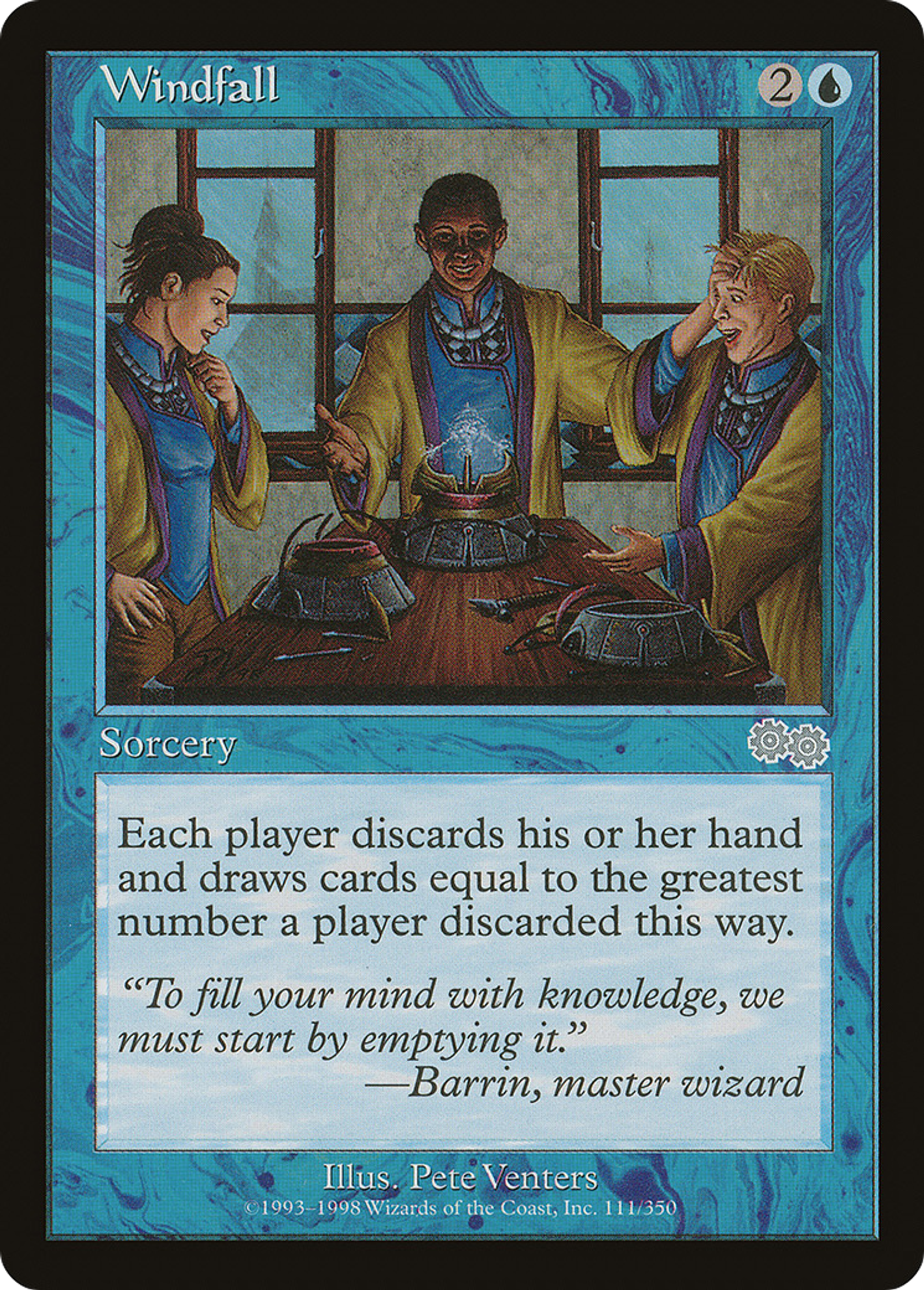 Windfall — Urza's Saga — Magic: The Gathering