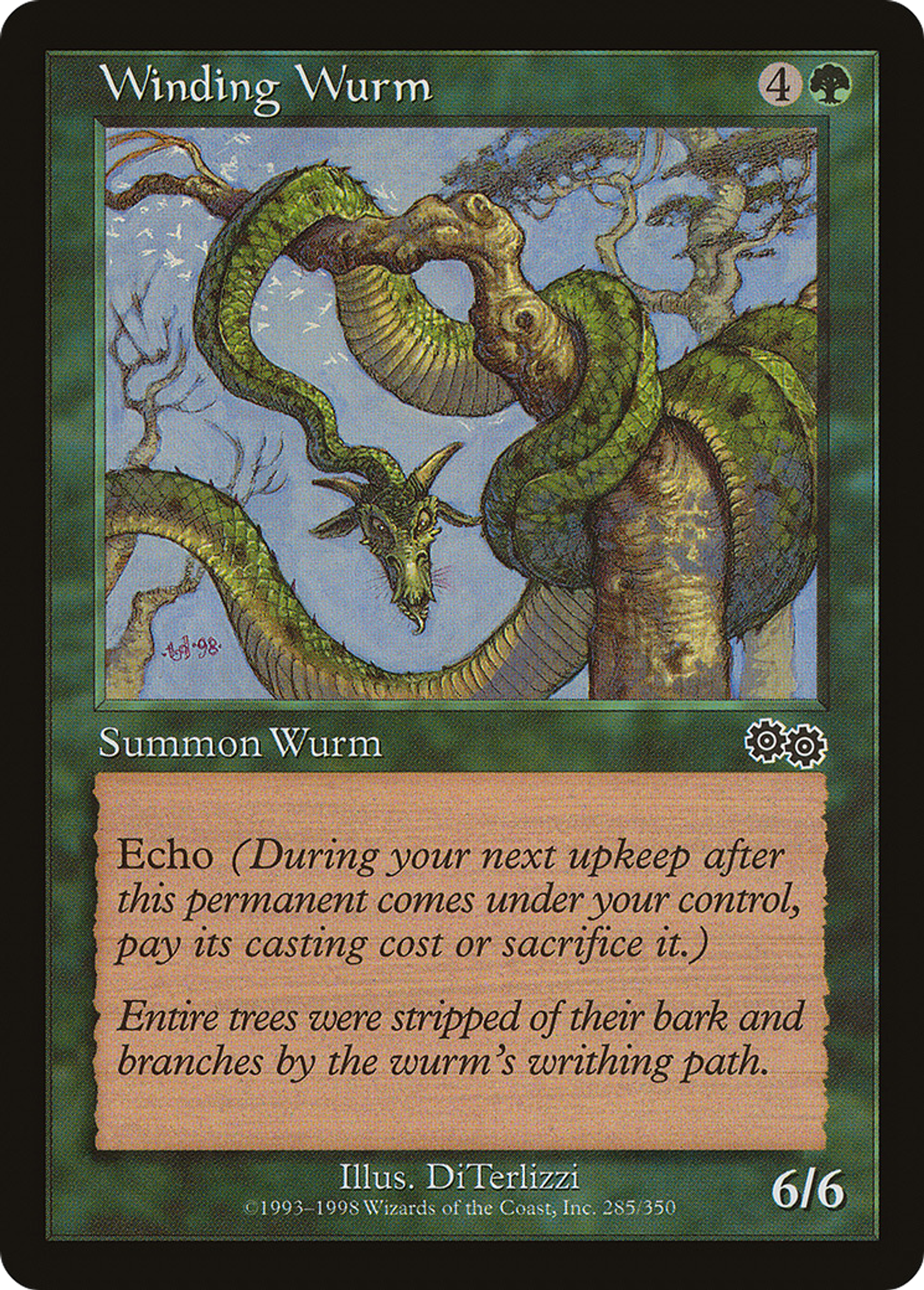 Guivre serpentante — Urza's Saga — Magic: The Gathering