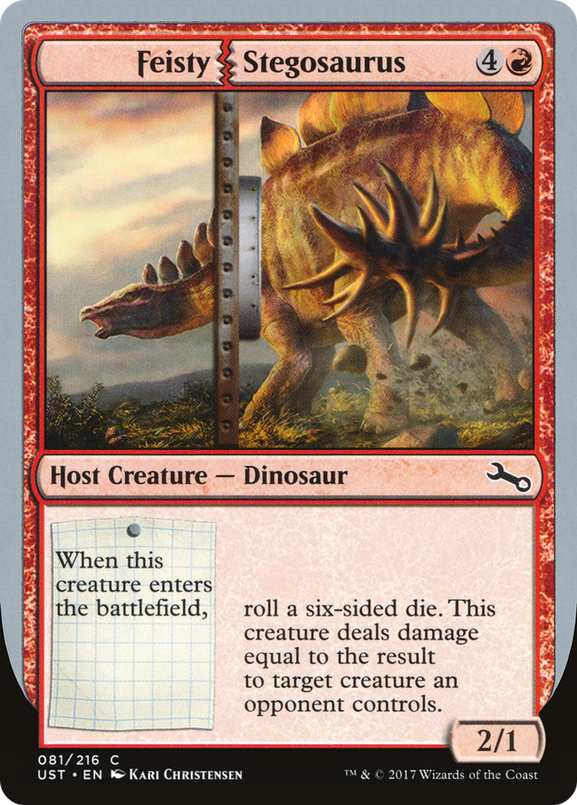 Feisty Stegosaurus — Unstable — Magic: The Gathering