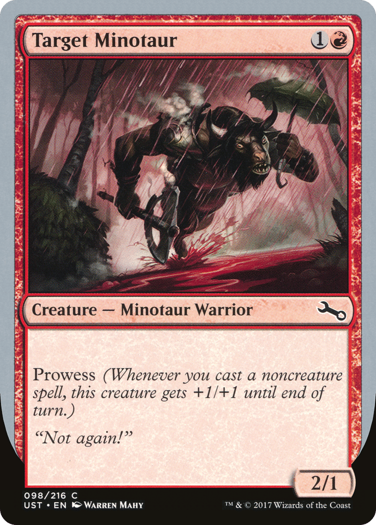 Target Minotaur — Unstable — Magic: The Gathering