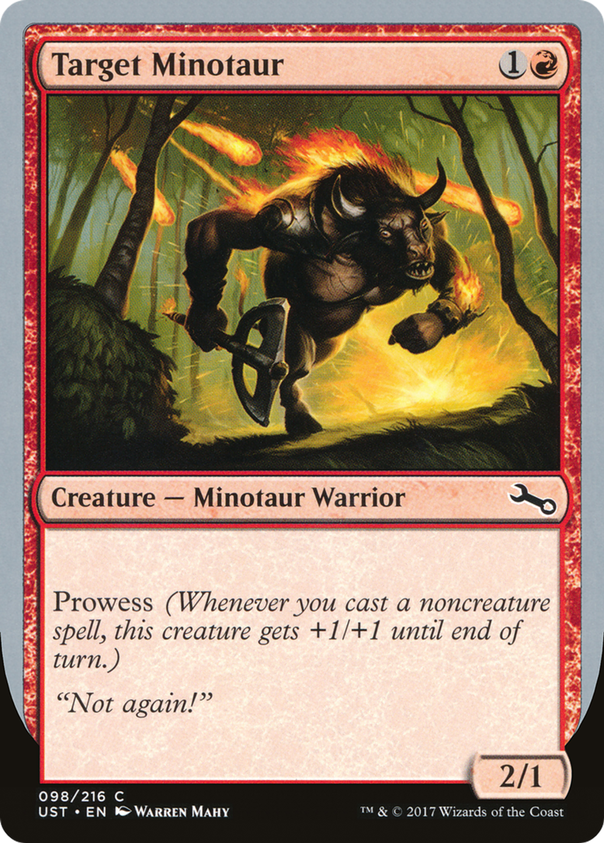 Target Minotaur — Unstable — Magic: The Gathering