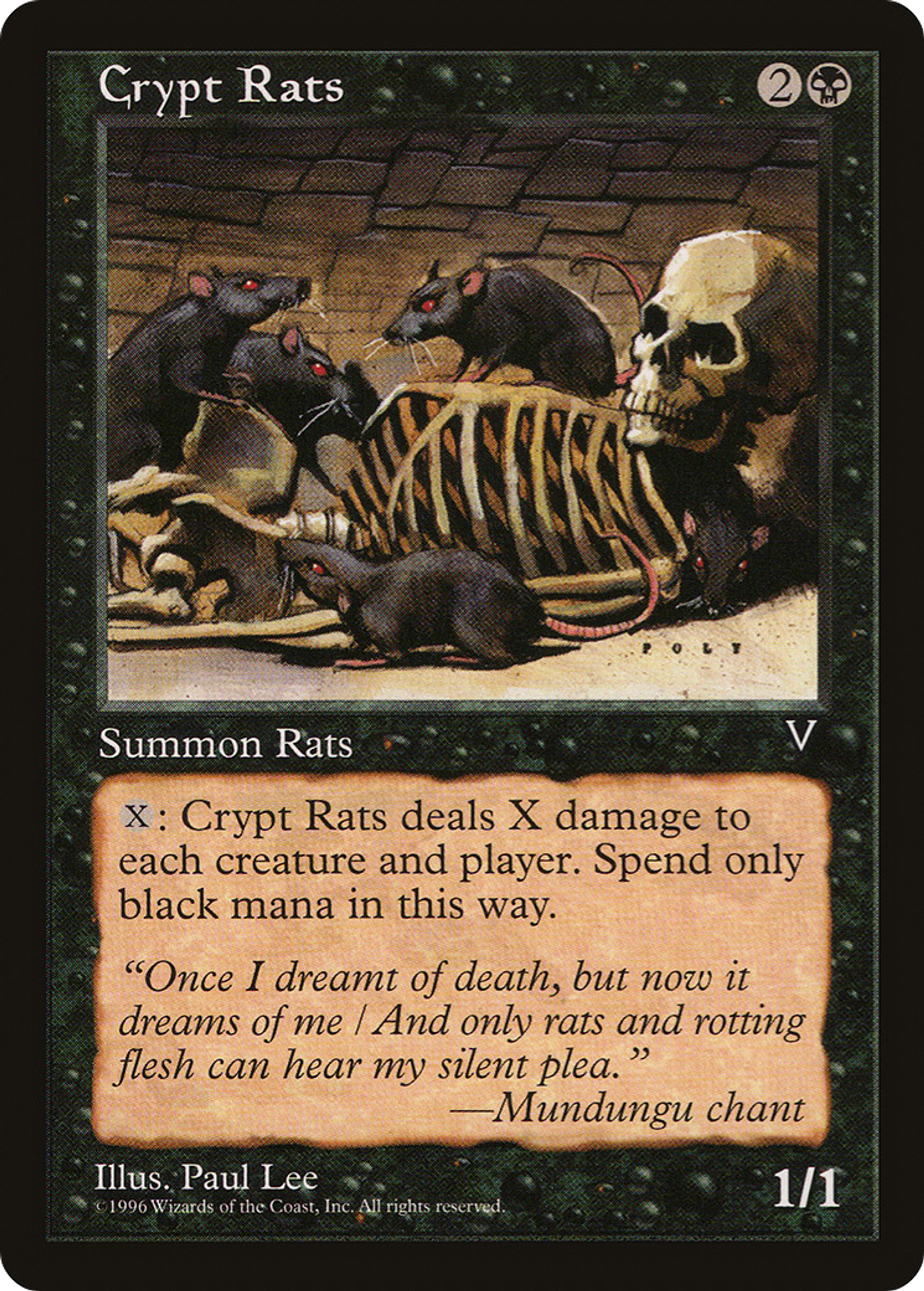 Crypt Rats — Visions — Magic: The Gathering